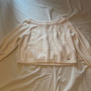 Wide neck cream Hollister sweater